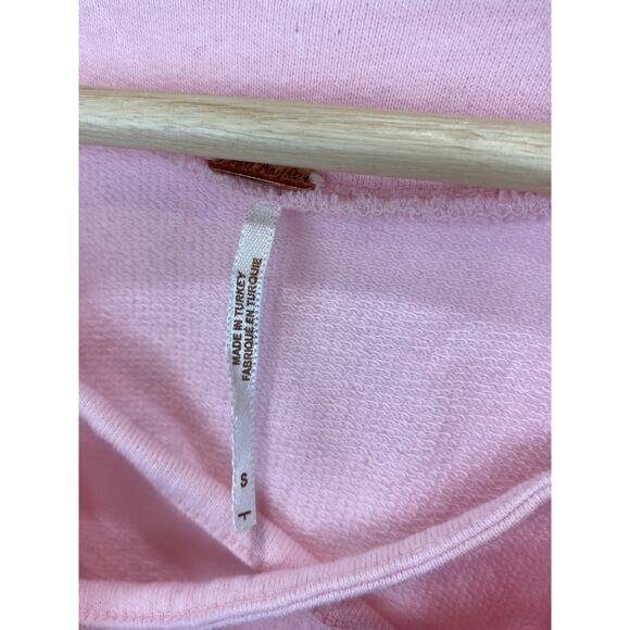 FREE PEOPLE Size S Wellington Lace Up Tunic Top Mini Dress Pockets Pink - Picture 6 of 8